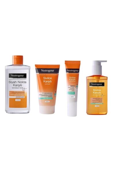 Neutrogena Sivilce Ve Akne Temizleme Bakım Seti 4lü Set