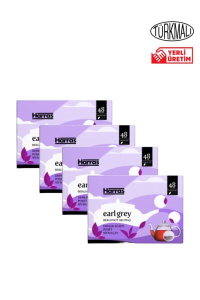 Harras Early Grey Demlik Poşet Çay 48'lix4 Paket