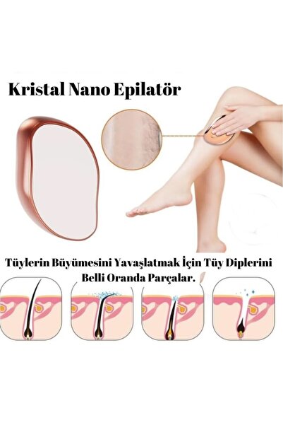 LUPİX Crystal Eraser Epilasyon Aleti Tüy Silgisi Tüy Alıcı Fiziksel Kristal E...