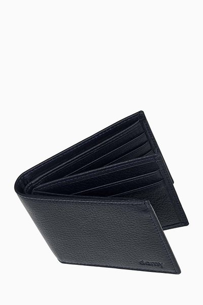 DAMY Navy Blue Men's Leather Wallet - Horizontal, Rfid and Gift K334