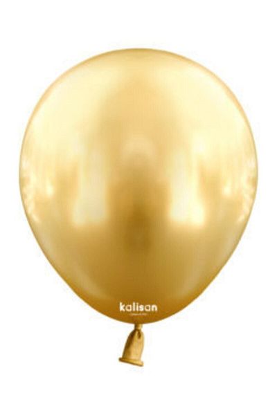 Kalisan 5'' 12.5 Cm Chrome Balloon Gold 10 Pieces