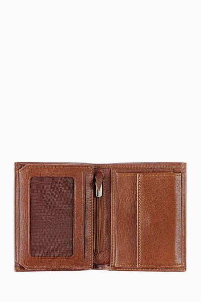 DAMY Men's Leather Wallet with RFID Protection - Gift Wallet with Coin Tan K1101