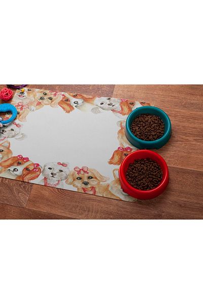 MARSA Cat-Dog Pet Food and Water Mat, Machine Washable 50X30