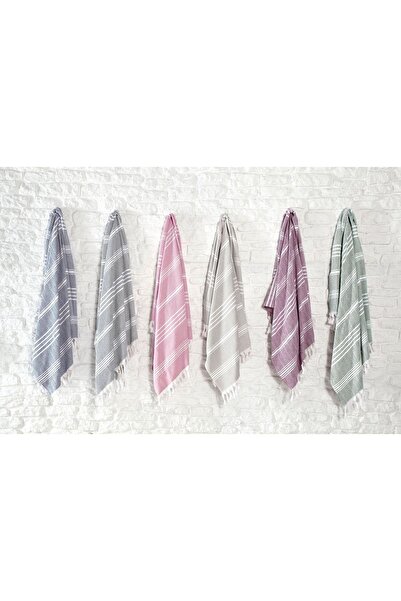 CEMETEKS Сірий бахроманий 100% бавовняний пляжний та спа-пештемаль - легкий та портативний, 100x180 см