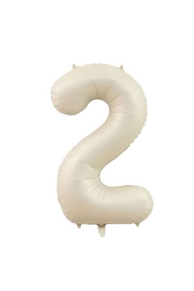 LOTUS PARTY 2 Years Old Stone Color Number Foil Balloon (34 Inch - 76 Cm)
