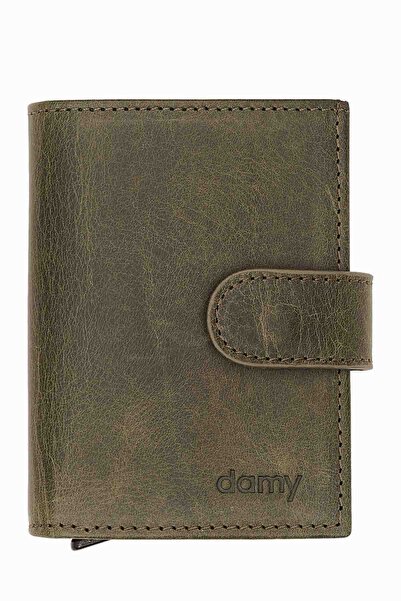 DAMY Erkek Mini Cüzdan, Hakiki Deri Mekanizmalı Erkek Cüzdan, Nakit Para & Ka...