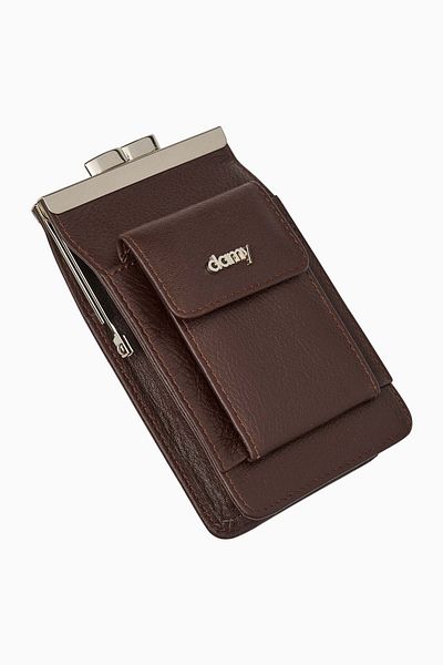 DAMY Brown Slim Fit Long and Short Cigarette Box - Genuine Leather Cigarette Case K702