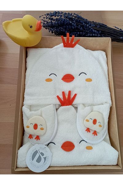 Bebitof Bamboo Patterned Chick Bathrobe Set