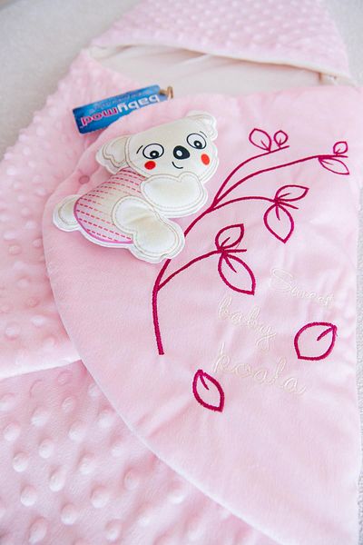 Babymod Koala Figured Chickpea Baby Girl Swaddle