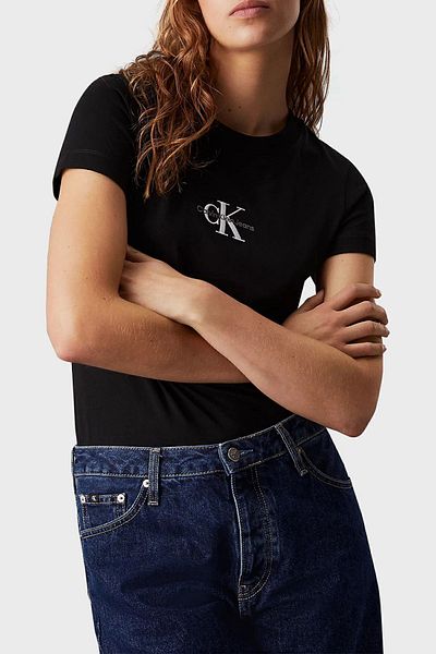 Calvin Klein Slim Fit bavlněné tričko - J20J223563BEH