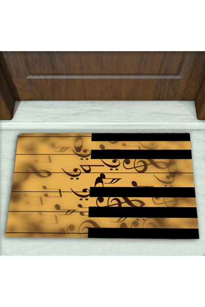 Colorix Carpet Piyano Desenli Dekoratif Kapı Önü Paspası No: 1423