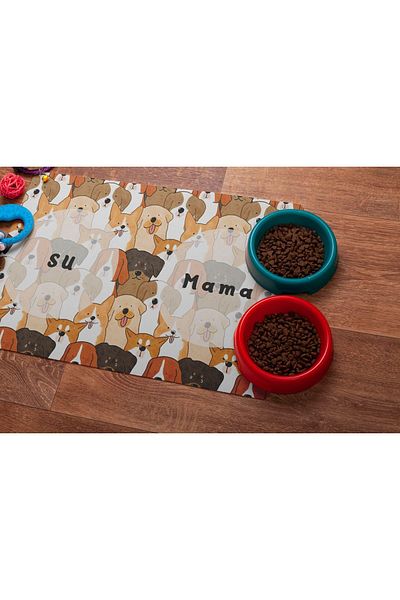 MARSA 50x30 Machine Washable Cat-Dog Pet Food and Water Coaster