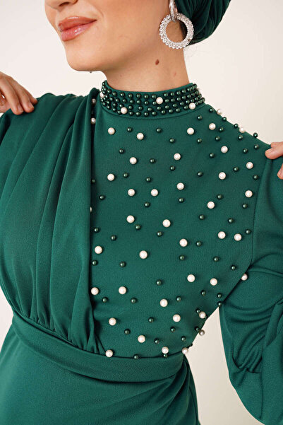 VOLT CLOTHİNG Φόρεμα Hijab Διακοσμημένο με Πέρλες για Ειδικές Περιστάσεις