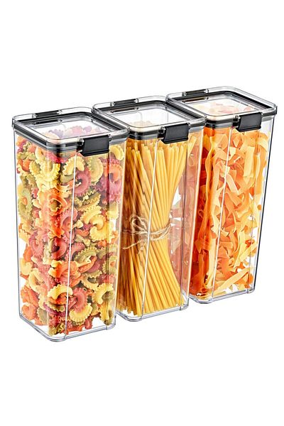 Box Up 3-Piece Transparent Storage Container 1800 ml - Large Capacity Food Storage Solution
