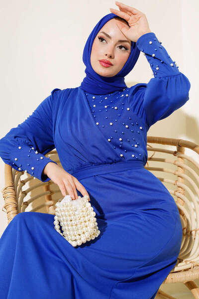 VOLT CLOTHİNG Φόρεμα Hijab Διακοσμημένο με Πέρλες για Ειδικές Περιστάσεις