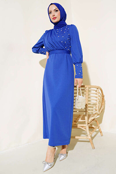 VOLT CLOTHİNG Φόρεμα Hijab Διακοσμημένο με Πέρλες για Ειδικές Περιστάσεις