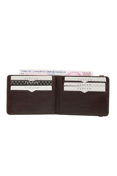 Tergan Мъжки портфейл - кафява кожа, модел 1600B07