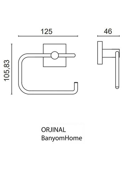 ÇELİK BANYO Paslanmaz Pirinç Vizyon Tuvalet Kağıtlık Altın Gold