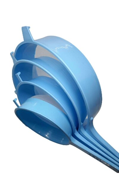 TİLLOEVDUNYASİ Plastik Süt Süzgeci 4 Lü (12 14 17,5 20 CM) Süzgeç