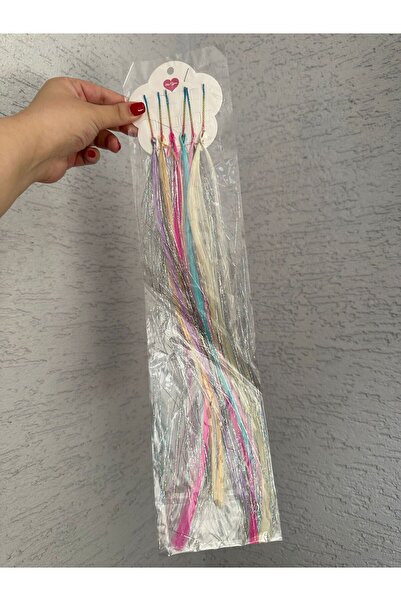 Karlay Çocuk Rengarenk Simli 6'lı Tel Toka Takma Saç