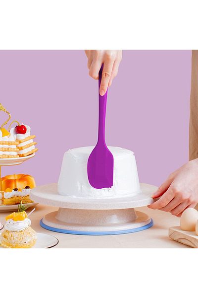 viarella Set of 6 Colorful Heat Resistant Fireproof Non-Stick Silicone Spatulas for 27 cm