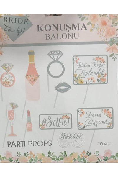 DÜVENCİ TİCARET Bride Speech Bubble Set of 10
