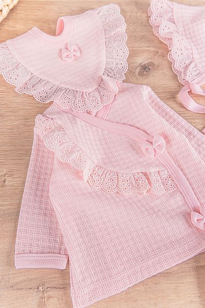 Babymod Scalloped Self Patterned 5-Piece Baby Girl Hospital Outlet Baby Set
