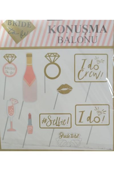 DÜVENCİ TİCARET Bride Speech Bubble Set of 10