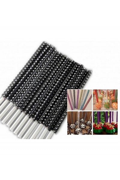 hobs Black Stone Striped Popcake Stick 12 Pieces