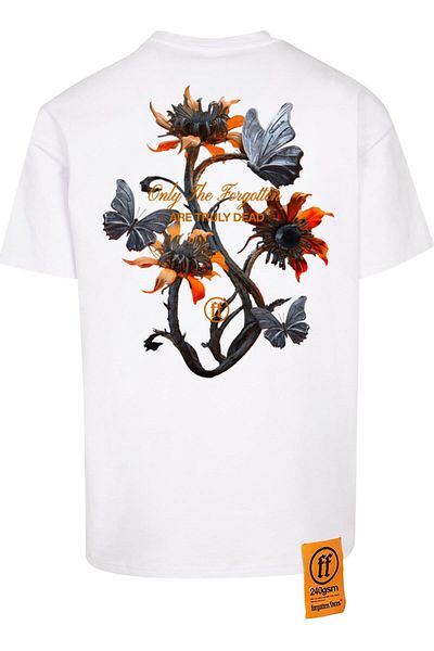 Forgotten Faces Herren Butterfly Flowers Oversize Tee