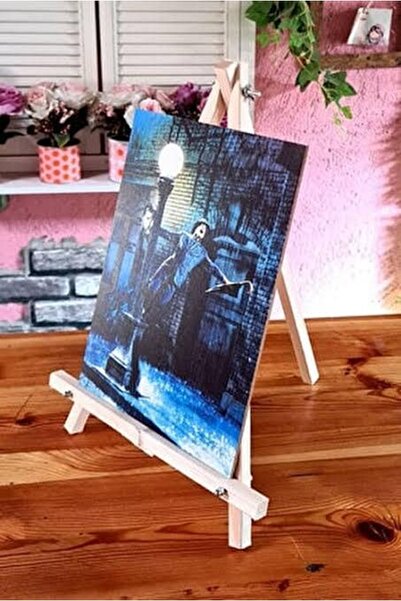 Oyun ve Sanat Masaüstü Şövaleli Resim Boya Başlangıç Seti, 2 Tuval, 6lı Boya, Palet, Vernik. (ŞÖVALYE)