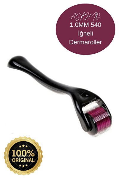 Askımo Titanyum Uçlu 540 Iğneli Derma Roller 1 Mm Iğne Cilt Yüz Vücut Yenilem...