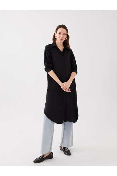 LC Waikiki LCWAIKIKI Classic Plain Long Sleeve Oversize Women's Shirt Tunic