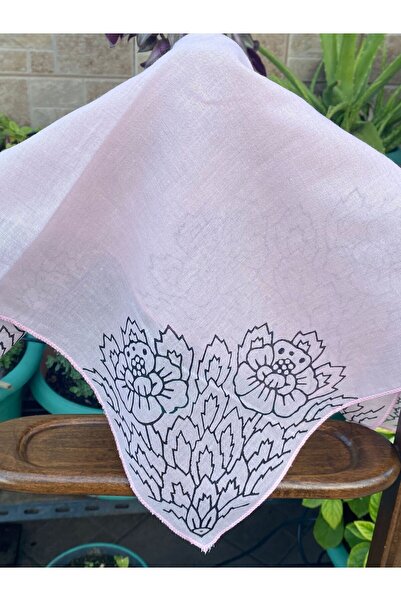 leillART باندانا شعر قطنية نسائية منقوشة بالزهور الوردية