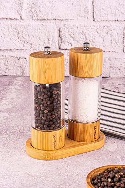 Bambum Pepper 2’li Tuz & Karabiber Öğütücü Set