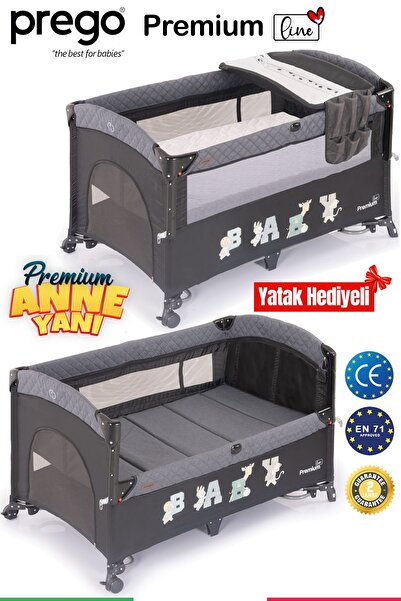 Prego Premium Anne Yanı Oyun Parkı 70*120 cm + Yatak