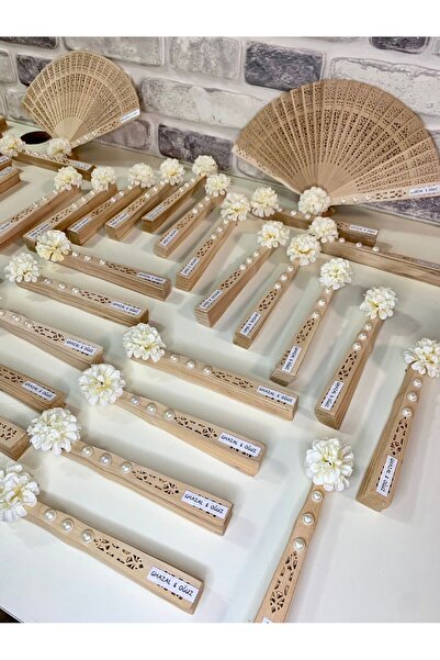 eliz 15 Adet Hediyelik Yelpaze Söz Nişan Nikah Kına