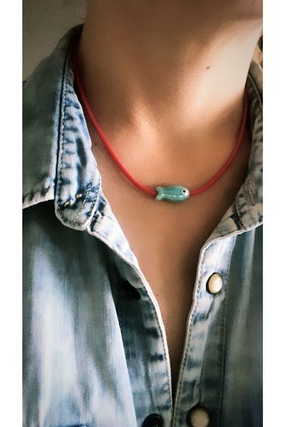 by özllem Glass Fish Necklace