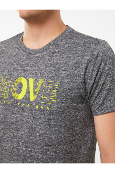 LC Waikiki Ανδρικό μπλουζάκι με στάμπα - Crew Neck, κοντομάνικο