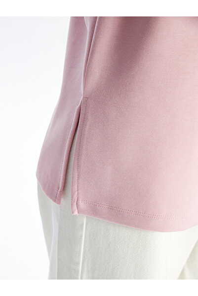 LC Waikiki Damski T-shirt oversize z krótkim rękawem i nadrukiem z okrągłym dekoltem