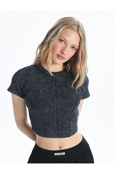 LC Waikiki Crop pentru damă - decolteu, croială solidă