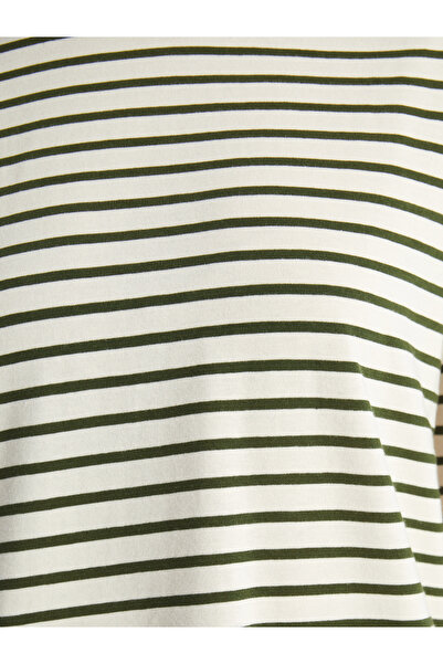 LC Waikiki Csíkos nyakú, hosszú ujjú női tunika