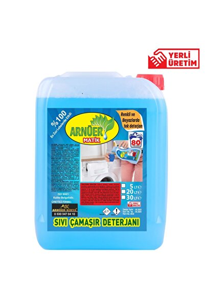ARNÜER Matik Sıvı Deterjan Renkli Beyaz 5 lt