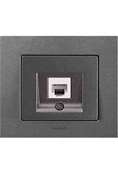 OVİVO Seldur Cat3 Grano Füme Numeris Telefon Prizi Mekanizma Çerçeve