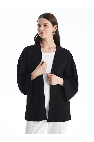 LC Waikiki Oversize Women's Cardigan - Shawl Collar, Solid Cut