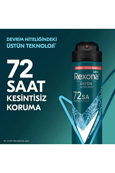 Rexona  Men Erkek Sprey Deodorant Xtra Cool 72 Saat Kesintisiz Üstün Koruma 150 Ml X3