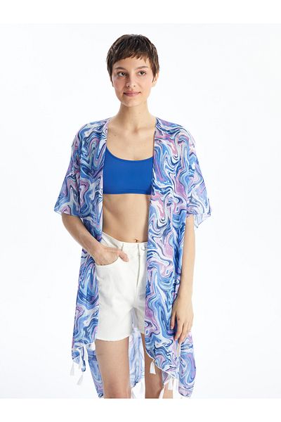 LC Waikiki Patterned Shawl Collar Women's Kimono