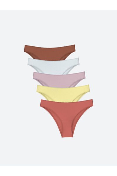 LC Waikiki 5er-Pack einfarbige Brazilian-Slips