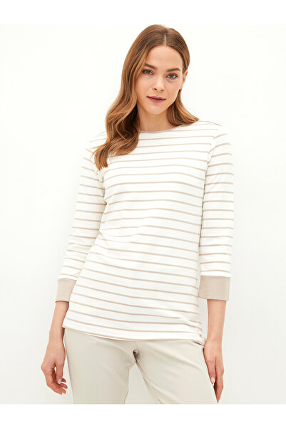 LC Waikiki Γυναικείο μπλουζάκι με ριγέ λαιμόκοψη