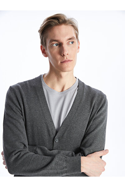 LC Waikiki Men's Knitwear Cardigan - Standard Fit, V-Neck